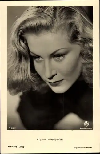 Ak Schauspielerin Karin Himboldt, Portrait