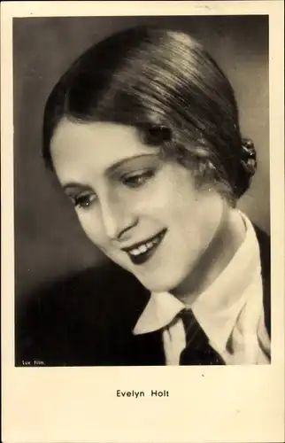 Ak Schauspielerin Evelyn Holt, Portrait