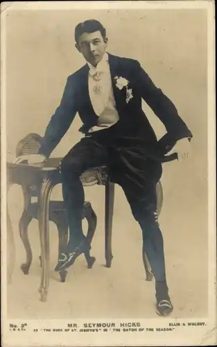 Ak Schauspieler Seymour Hicks, Portrait