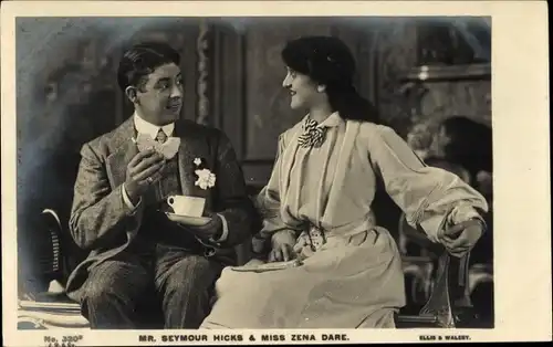 Ak Schauspieler Seymour Hicks und Zena Dare, Portrait