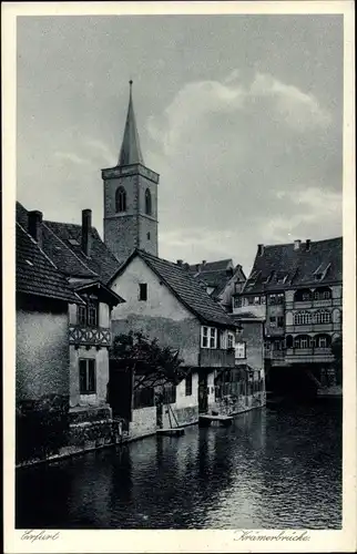 Ak Erfurt in Thüringen, Krämerbrücke