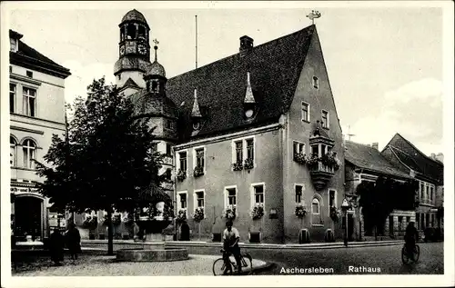 Ak Aschersleben im Salzlandkreis, Rathaus