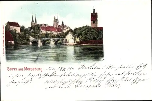 Ak Merseburg an der Saale, Teilansicht