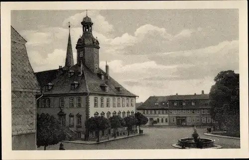 Ak Kölleda in Thüringen, Markt, Brunnen mit Figur