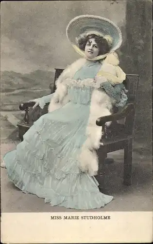 Ak Schauspielerin Marie Studholme, Portrait