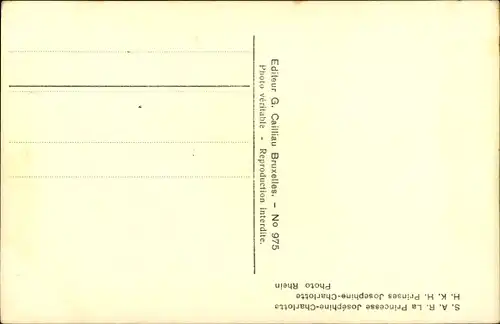 Ak S.A.R. la Princesse Josephine Charlotte de Belgique, Portrait