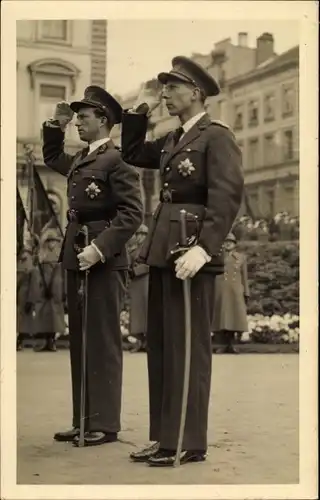 Ak König Leopold III. von Belgien, Prinz Karl von Belgien