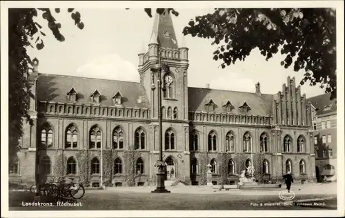 Ak Landskrona Schweden, Radhuset