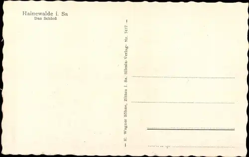 Ak Hainewalde Oberlausitz, Schloss Hainewalde