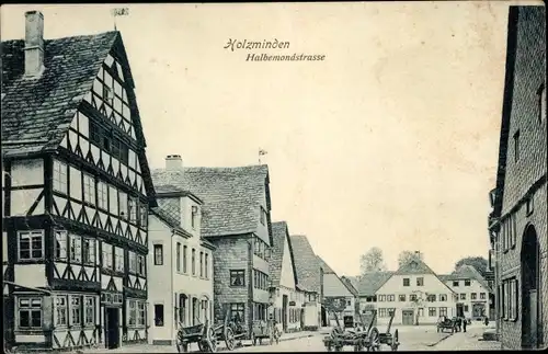 Ak Holzminden an der Weser, Halbemondstraße