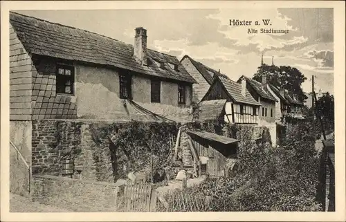 Ak Höxter an der Weser, Alte Stadtmauer