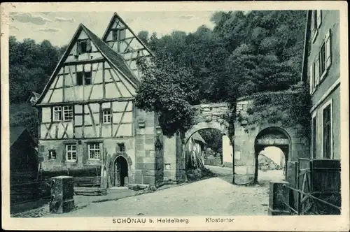 Ak Schönau bei Heidelberg Odenwald, Klostertor