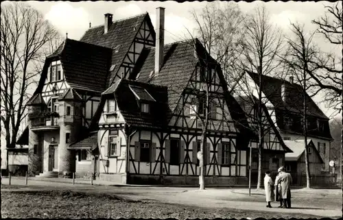Ak Esslingen am Neckar, Höhengasthof Jägerhaus, Fachwerkhaus