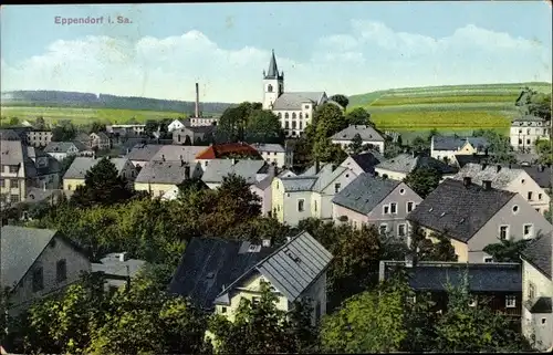 Ak Eppendorf in Sachsen, Stadt und Kirche