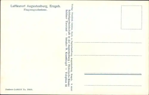 Ak Augustusburg im Erzgebirge, Fliegeraufnahme