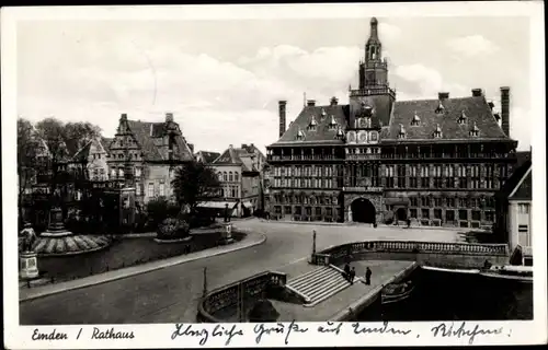 Ak Emden in Ostfriesland, Rathaus