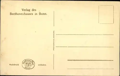 Ak Bonn am Rhein, Beethovenhaus, Gemälde von Beethovens Mutter