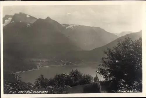 Ak Fra Loen Nordfjord Norwegen, Landschaftsbild, Panorama