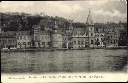 Ak Dinant Wallonien Namur, La maison communale et l'Hotel des Postes