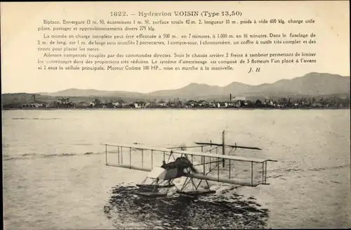 Ak Hydravion Voisin, Type 13.50, Wasserflugzeug