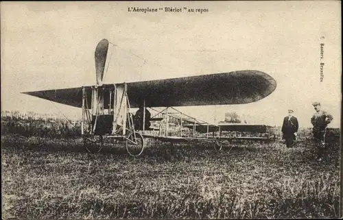 Ak L'Aéroplane Blériot au Repos, Monoplan, Moteur