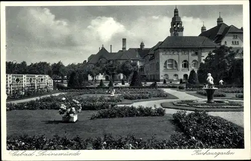 Ak Świnoujście Swinemünde Pommern, Kurhausgarten