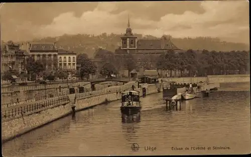 Ak Liège Lüttich Wallonien, Ecluse de l'Eveche et Seminaire