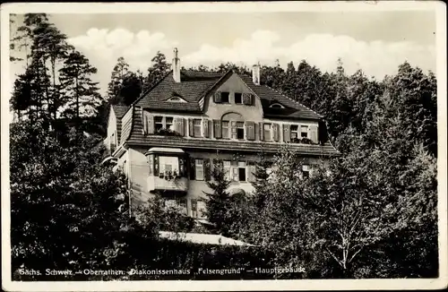 Ak Oberrathen Rathen an der Elbe Sächsische Schweiz, Diakonissenhaus "Felsengrund" Hauptgebäude