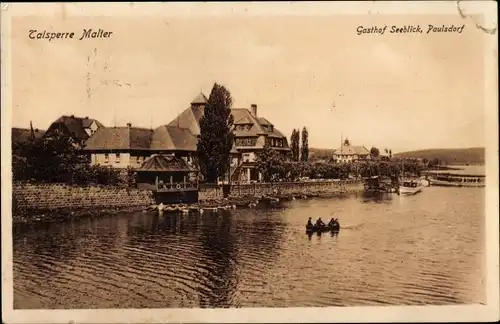 Ak Malter Dippoldiswalde, Talsperre Malter, Gasthof Seeblick, Paulsdorf