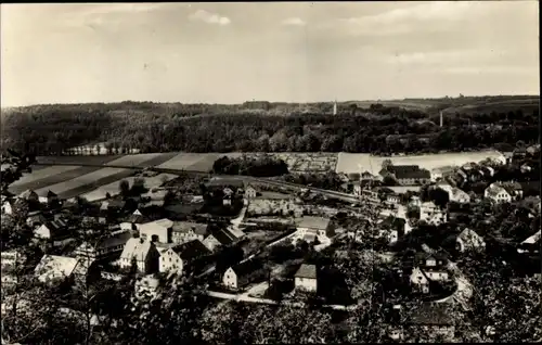 Ak Westewitz Großweitzschen in Mittelsachsen, Blick auf Ortschaft und Umgebung