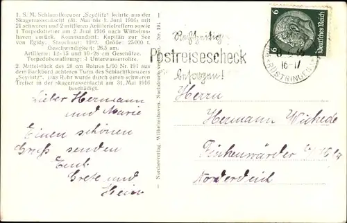 Ak Wilhelmshaven, Torpedorohr des Schlachtkreuzer SMS Seydlitz