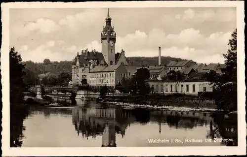 Ak Waldheim in Sachsen, Rathaus mit Zschopau