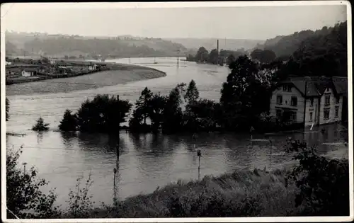 Foto Ak Roßwein in Sachsen, Hochwasser