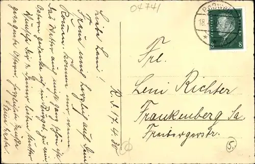 Ak Roßwein in Sachsen, Stadtpartie von der Wettinhöhe