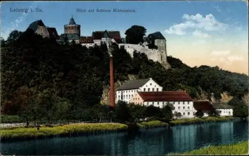 Ak Leisnig Sachsen, Schloss Mildenstein