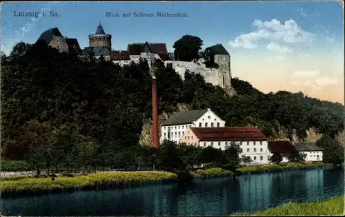 Ak Leisnig an der Freiburger Mulde Sachsen, Schloss Mildenstein