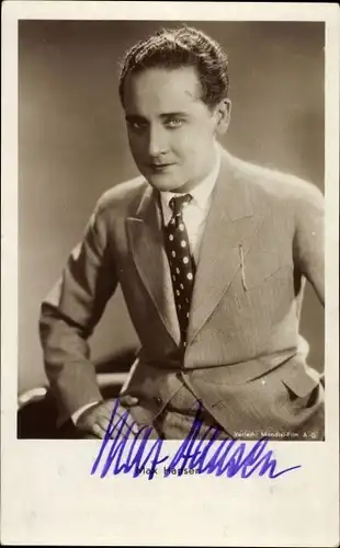 Ak Schauspieler Max Hansen, Portrait, Autogramm