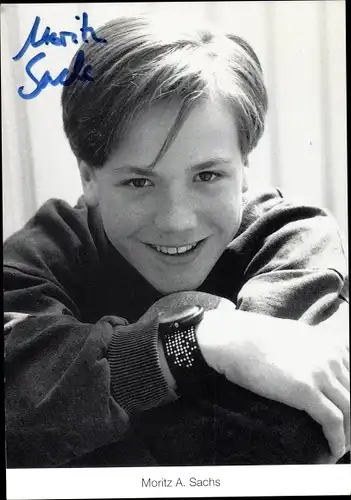 Ak Schauspieler Moritz A. Sachs als Klausi Beimer, Lindenstraße, Portrait, Autogramm