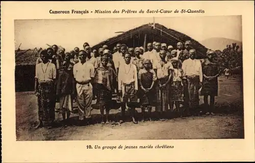 Ak Kamerun, Mission des Prêtres du Sacré Coeur de St. Quentin, un groupe de jeunes mariés chrétiens