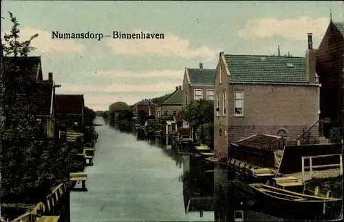 Ak Numansdorp Südholland Niederlande, Binnenhaven