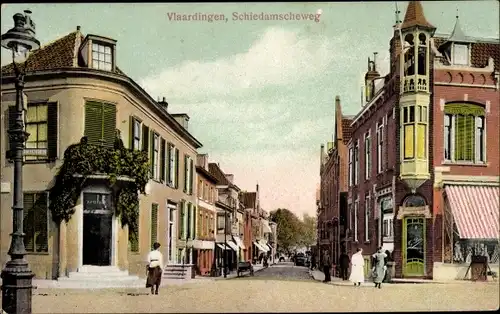 Ak Vlaardingen Südholland, Schiedamscheweg