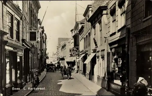 Ak Goes Zeeland Niederlande, Kerkstraat, Straßenpartie