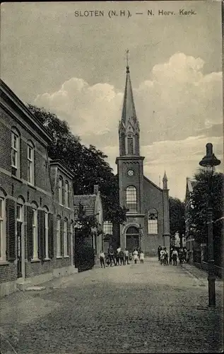 Ak Sloten Amsterdam Nordholland Niederlande, Ned. Herv. Kerk