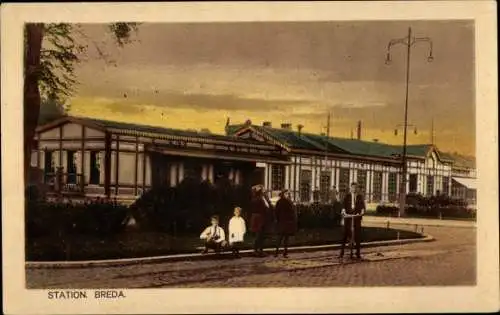 Ak Breda Nordbrabant Niederlande, Station