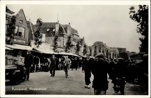 Ak Purmerend Nordholland Niederlande, Westerstraat