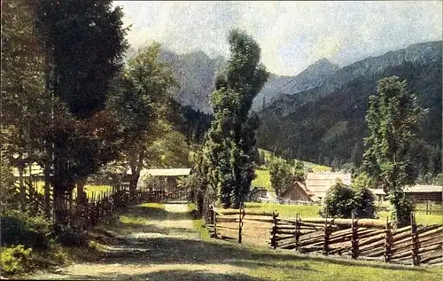 Ak Bodental Kärnten, Dorfpartie