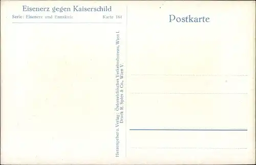 Ak Eisenerz Steiermark, Teilansicht gegen Kaiserschild