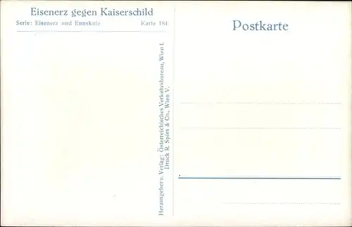 Ak Eisenerz Steiermark, Teilansicht gegen Kaiserschild