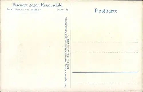 Ak Eisenerz Steiermark, Teilansicht gegen Kaiserschild