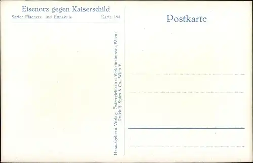 Ak Eisenerz Steiermark, Teilansicht gegen Kaiserschild